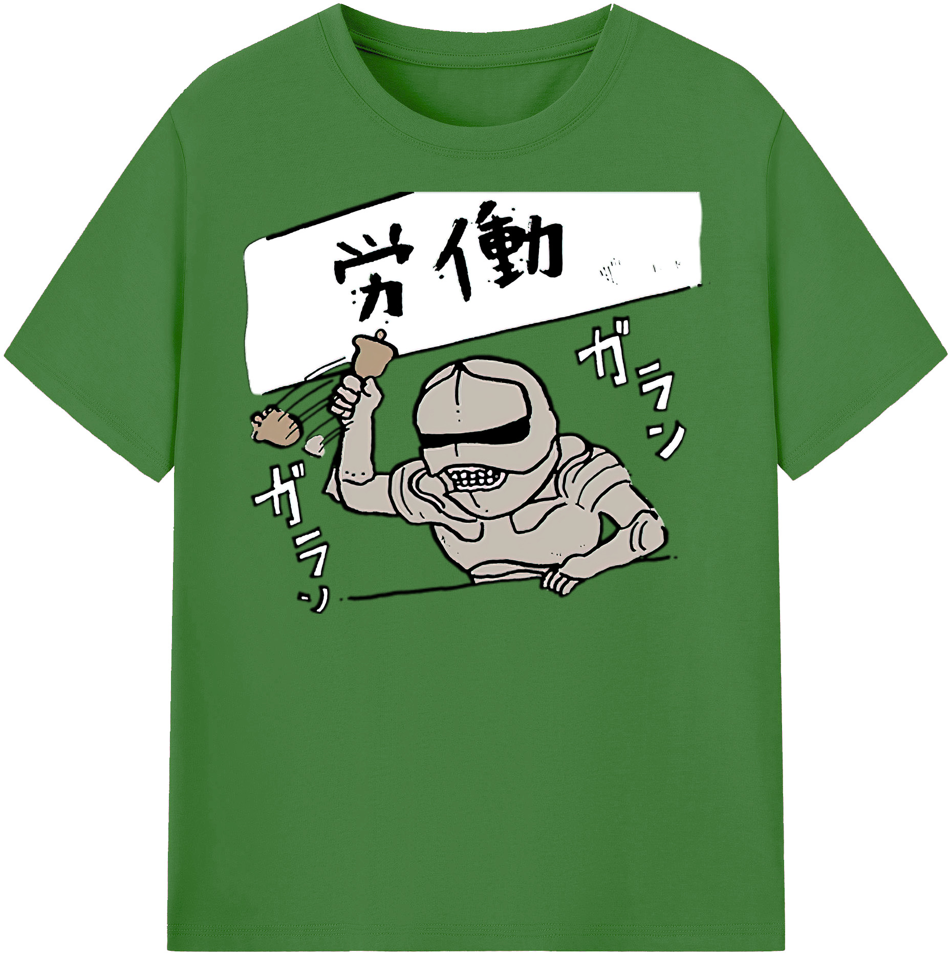 （画像用） ちいかわ 労働の鎧さん Chii-kawa Mr. Armor of Labor レディースカジュアルプリントTシャツ（綿100％）